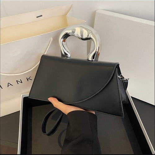 Luna Sculptural Top Handle Bag – Luxury Shoulder & Crossbody Handbag